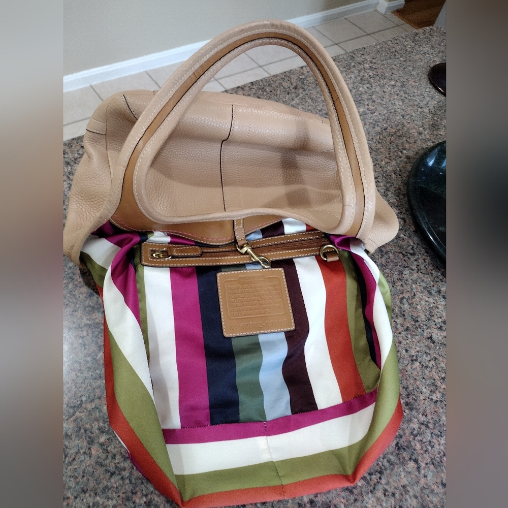 COACH Legacy Pebble Leather Ergo Tote - Picture 6 of 17